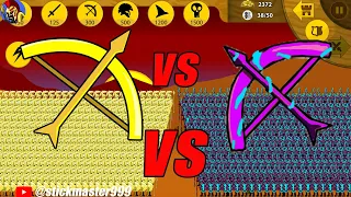 ARMY VAMP SKIN FIGURES VS ARMY GOLDEN SKIN ALL UNITS CHAOS BATTLE | STICK WAR LEGACY | STICK MASTER