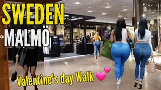 [4K] Malmö Sweden 🇸🇪| Valentin's day 💕 Walk Tour 4K | 2023
