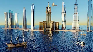 TALLEST BUILDINGS In the World - 3D Comparison