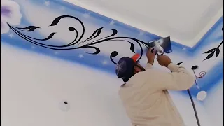 ceiling art|| ceiling paint ideas||unique painting