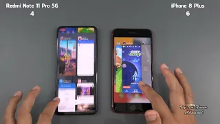 Xiaomi Redmi Note 11 Pro 5G China vs iPhone 8 Plus | SpeedTest and Camera comparison
