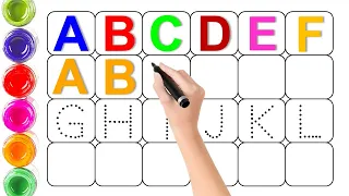 A to Z alphabets for kids, collection for writing along dotted lines for toddlers, abc alphabet, ABC