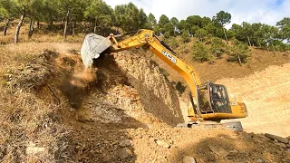 Narrow Mountain Road Construction with heavy JCB excavator | Excavator working videos | JCB videos