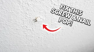 How To Fix Screw Or Nail Pops In Drywall | DIY Drywall Repair Tutorial For Beginners!