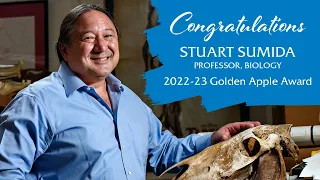 Biology professor wins Golden Apple Award - CSUSB's Highest Award for Teaching!