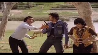 Ashok Acts Funny and Saved Manjula From Rowdies | Comedy Scene | Chellida Raktha Kannada Movie