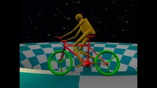 Cyclist on Klein Bottle