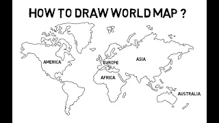 World Map Drawing  in Three Minutes