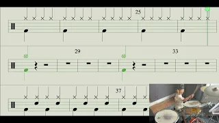 FLOWER - JISOO Drums lesson ( Easy Version ) By Kru Draft