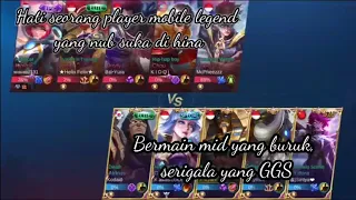 Gameplay bermain mid yang buruk, mid serigala GGS (Ganteng-Ganteng Serigala) jangan lupa hujat 😂