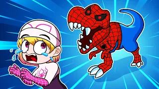 Ghost-Spider...!!! Please Stop..Spider into DINOSAUR - Marvel's Spidey Amazing Friends Animation