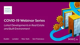 Webinar: COVID 19, Latest Developments in Real Estate and Built Environment
