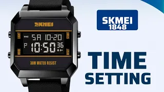 How To Setting Time SKMEI 1848 Digital Time Watch