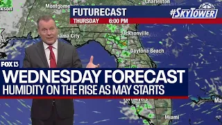 Tampa weather May 1, 2024 | humidity levels on the rise