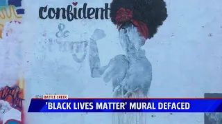 Black Lives Matter mural repaired, repainted after vandalism