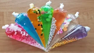 Making Crunchy Slime with Piping Bags #159