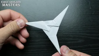 How to make a shuriken out of paper  Origami shuriken  Ninja weapons