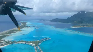 Landing in Bora Bora, French Polynesia | Air Tahiti ATR 72-600