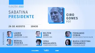 Ciro Gomes: sabatina com candidatos a presidente