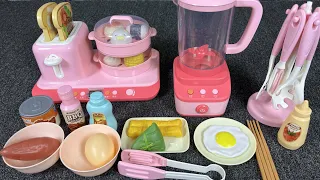 Open satisfying mini pink kitchen cooking set with dentist cash register set review toy asmr