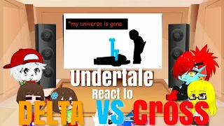 Undertale react to DELTA! VS CROSS!