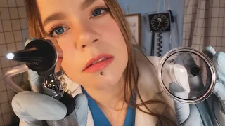 ASMR Hospital Audiologist Ear Exam | Ear Cupping, Ear Cleaning