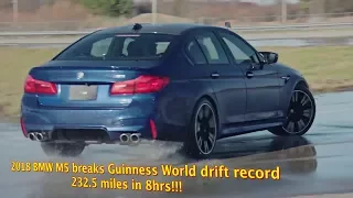 2018 BMW M5 breaks Guinness world drift record!!