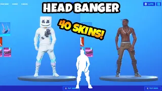 Fortnite Head Banger Emote With 40 Skins (Travis Scott Emote)