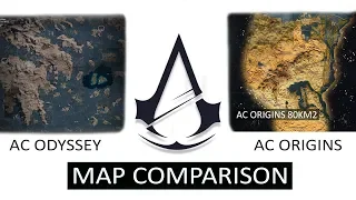 AC Odyssey VS AC Black Flag VS AC Origins | Map Size Comparison | How Big is AC odyssey map ?