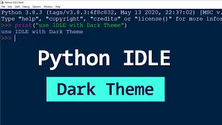 How to Enable Dark Theme in Python IDLE