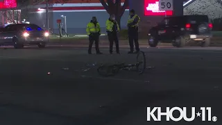 Raw video: Bicyclist dead after being hit by car in north Harris County