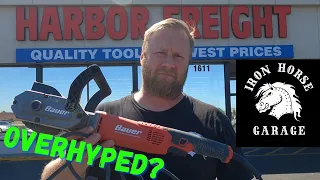 Harbor Freight Bauer 9 Amp Surface Conditioning Tool Review! {Drum VS Strip Disc}