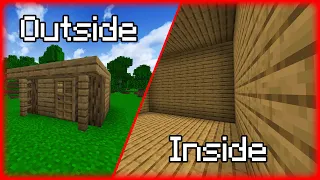 How to Make a House Smaller Outside, Bigger Inside in Minecraft Java (1.16 - 1.17)