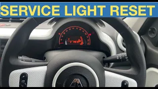 Renault Twingo service light reset procedure