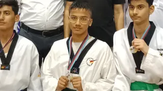 Fahad Silver Medal, Taekwondo Fight in Karachi Open 2024 at Pakistan Sports Board