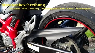 Streckenbeschreibung zwischen 32694 Dörentrup - Hillentrup und 32689 Kalletal - Lüdenhausen