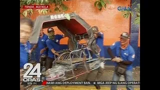 24 Oras: Tricycle, jeep at karo ng patay, kabilang sa mga hinatak ng MMDA dahil ilegal na nakaparada