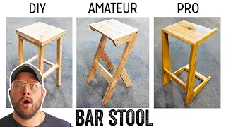 3 LEVELS of Bar Stools: DIY to PRO Build