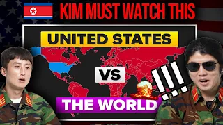 North Korean soldiers react to The United States (USA) vs The World - Who Would Win?