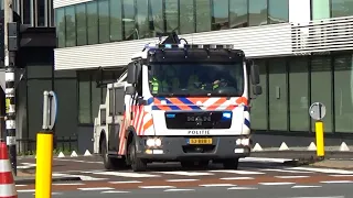 Politie Team Transport en verschillende Ambulances met spoed in Amsterdam!