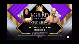 Wwe 2K24 Solo Sikoa Vs Cesaro First Round Of The King Of The Ring Tournament