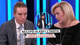 Nejlepší hlášky z Partie: Tolerance k Válkovi z Brna i sprosté slovo nouzový stav