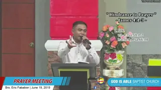 HINDRANCES of PRAYER (James 4:1-3) - Preaching (Tagalog / Filipino)