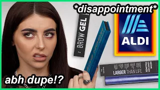 Testing *new* ALDI MAKEUP! How is this LEGAL!? First Impressions + REVIEW!