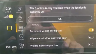 Volkswagen ID4 стеклоочистители (дворники) разбор настроек