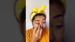 Prom ready yellow eye makeup look💛| Sara Bansal #shorts #ytshorts #eyemakeup