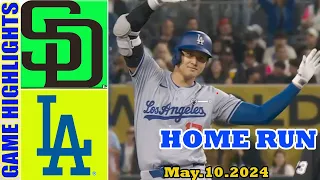 Dodgers vs.  Padres   GAME HIGHLIGHTS (05/10/24)| MLB   Season  2024