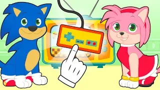 BABY PETS Kira and Max Dress up as blue hedgehog and his friend💥 Games and Cartoons for Kids