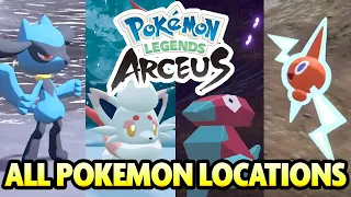 EVERY POKEMON LOCATION in POKEMON LEGENDS ARCEUS! (All Rare Pokemon)