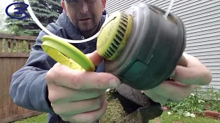 How to ReString, ReSpool or ReLine Ryobi  weed trimmer weed wacker whipper snipper